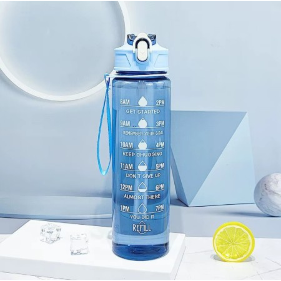 Sticla de apă 900ml - GlassLook Blue