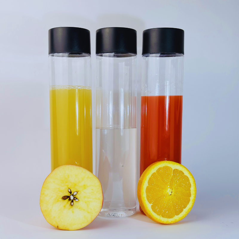 Set 3 x Sticle cilindrice 500 ml, din plastic transparente