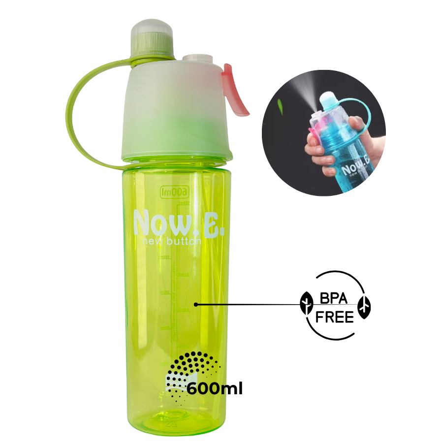 Sticla de apa & Pulverizator - 600ml Lime