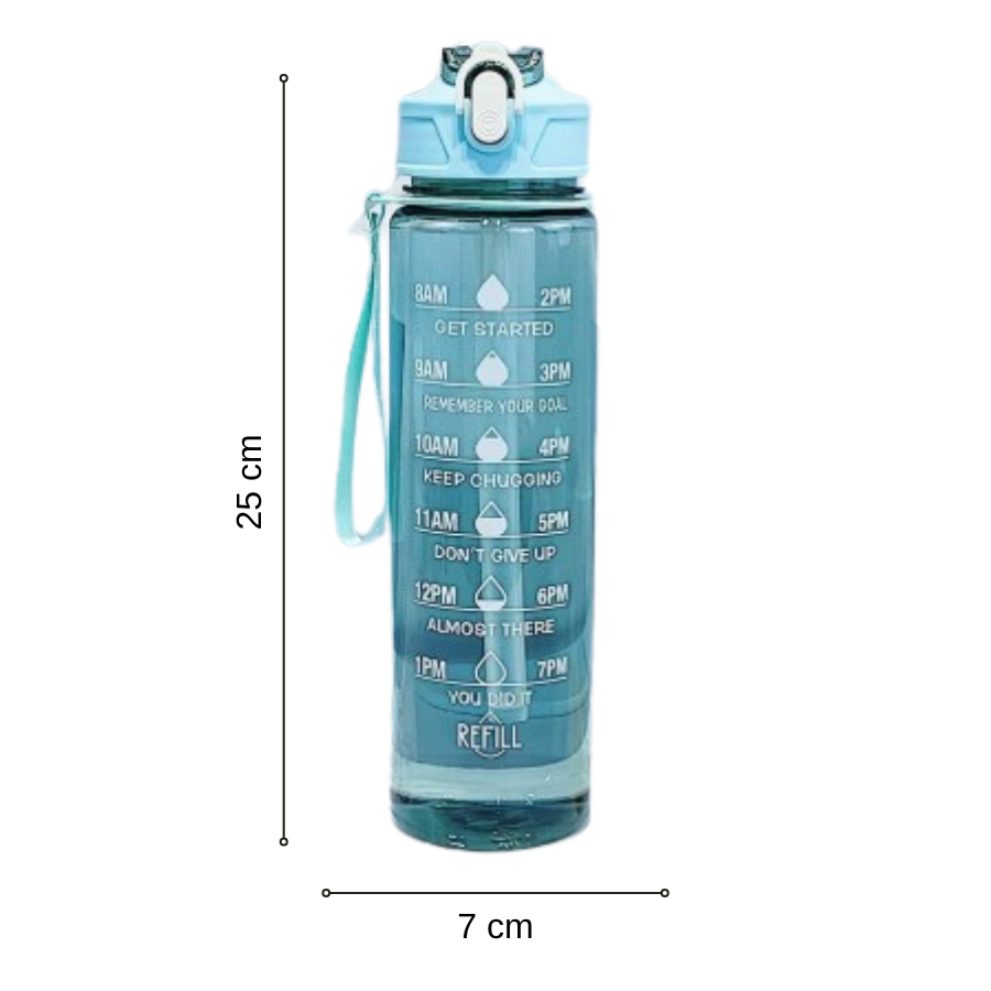 Sticla de apă 900ml - GlassLook Green