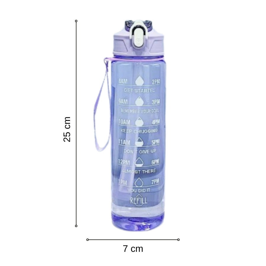 Sticla de apă 900ml - GlassLook Violet