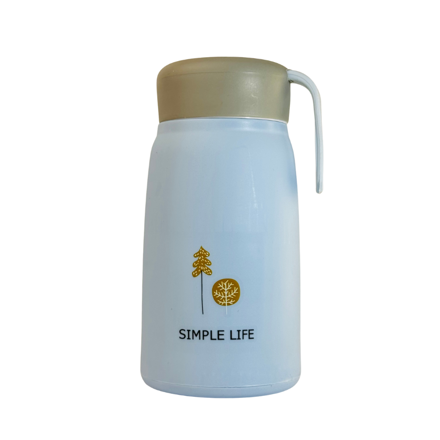 Sticla de apă 400 ml Simple BabyBlue, din sticlă