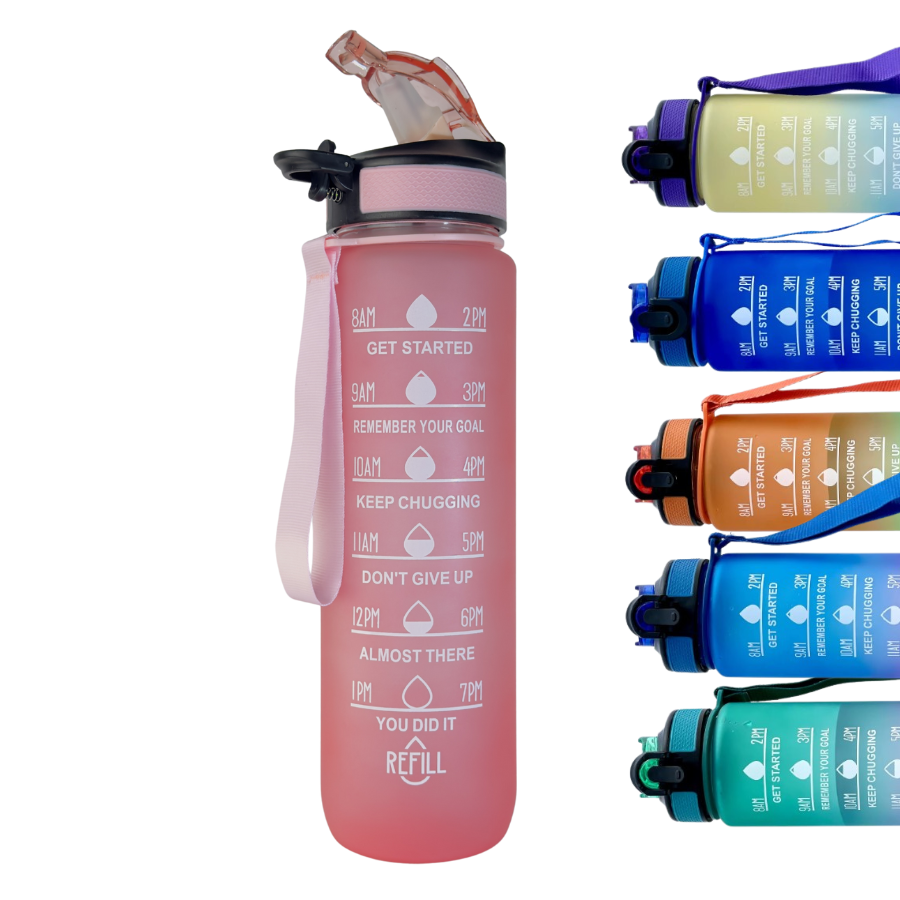 Sticla de apă 1000ml - SUMMER Flamingo