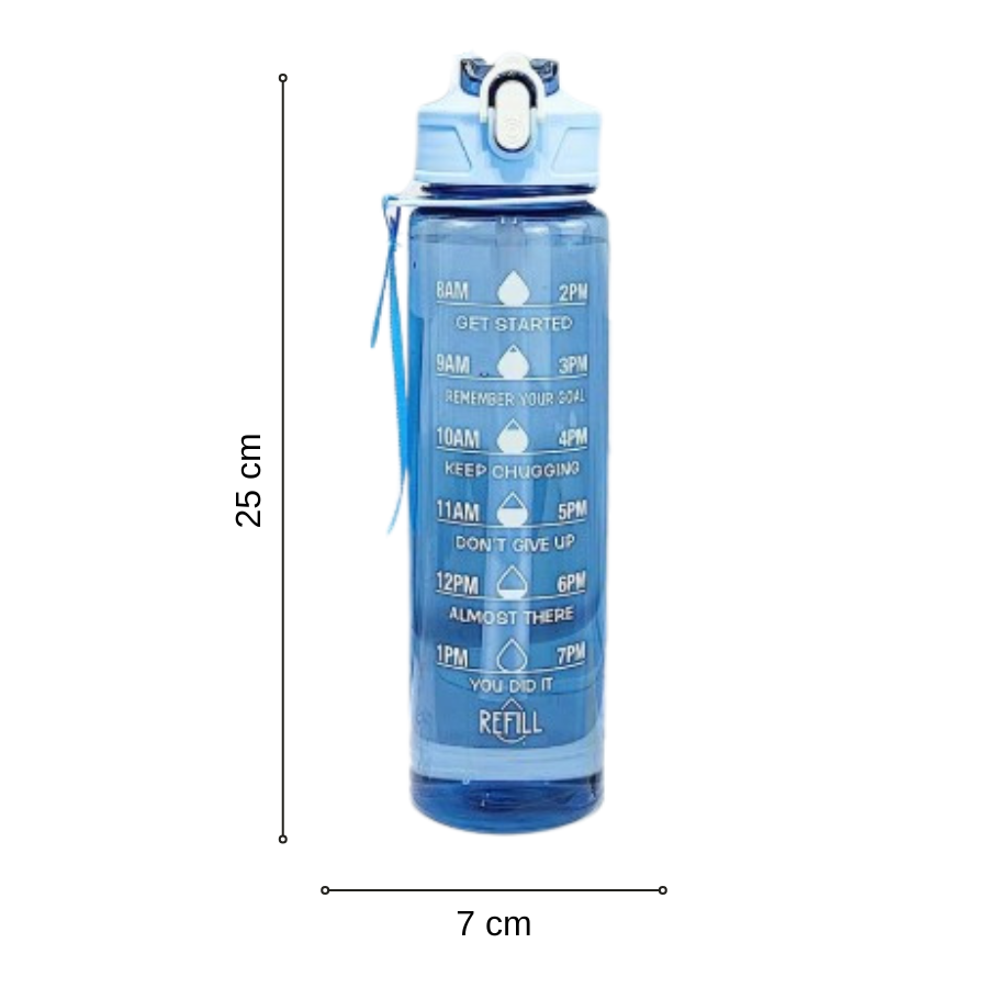Sticla de apă 900ml - GlassLook Blue