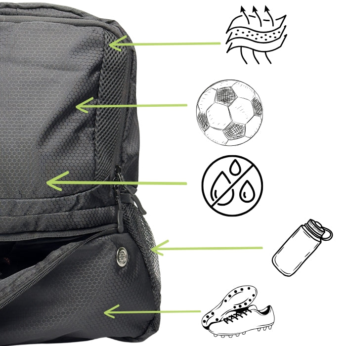 Ghiozdan Sport Negru 25L – Compartimentare Inteligentă