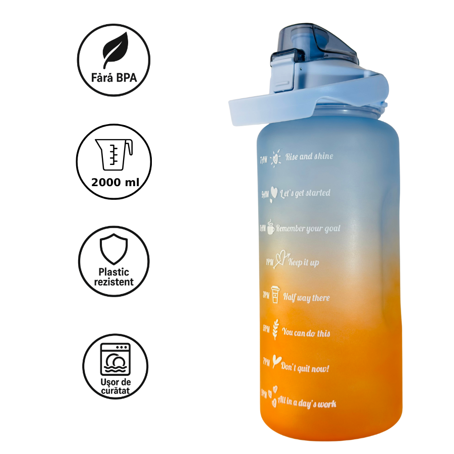 Sticla de apă - 2000ml Orange Sky