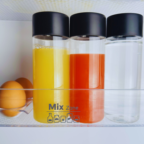 Set 3 x Sticle cilindrice 300 ml, din plastic transparente