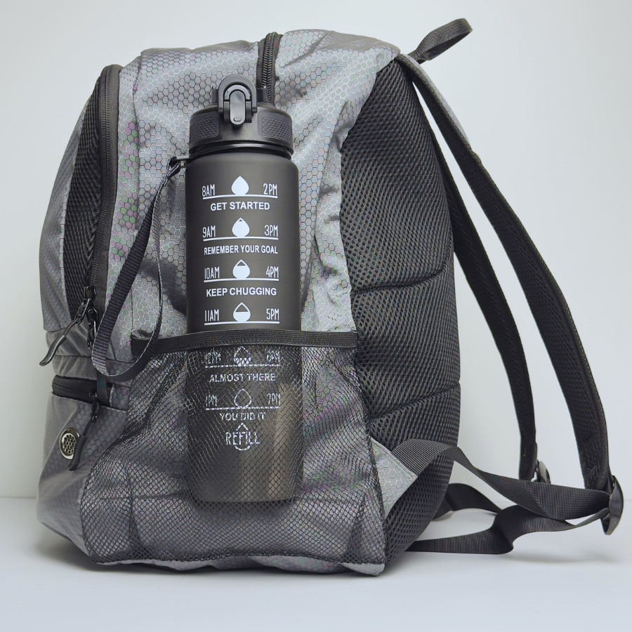 Ghiozdan Fotbal 25L Pro Gri – Organizare Separată pentru Minge, Ghe­te și Echipament