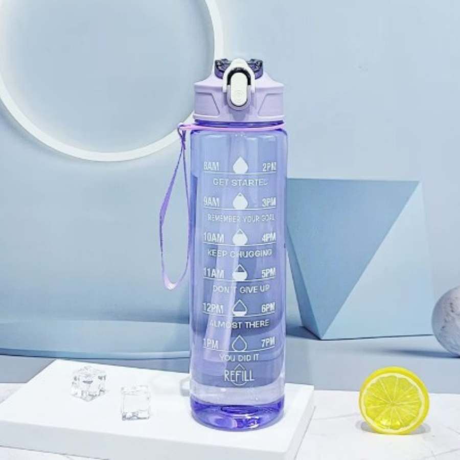 Sticla de apă 900ml - GlassLook Violet