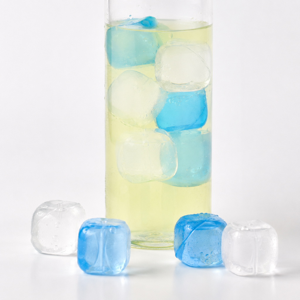 Set Icey Cubes cu 18 cuburi de gheață reutilizabile pentru răcirea băuturilor fără diluare