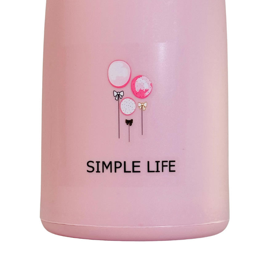 Detaliu design sticlă 400 ml cu model vesel, potrivit pentru copii și utilizare zilnică