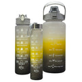 Set 3 sticle de apă Neon 2000ml 800ml 300ml cu marcaje motivaționale pentru hidratare zilnică