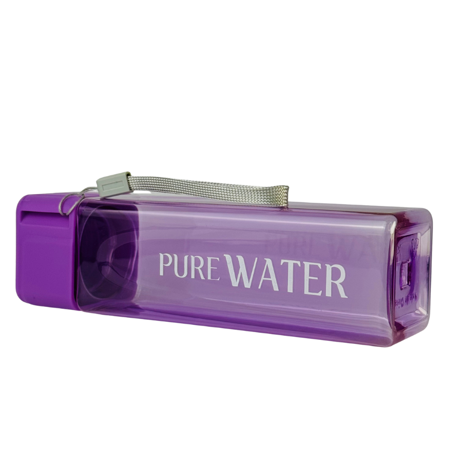 Detalii sticlă de apă 500 ml PURE Aura, plastic rezistent fără BPA, design modern și funcțional
