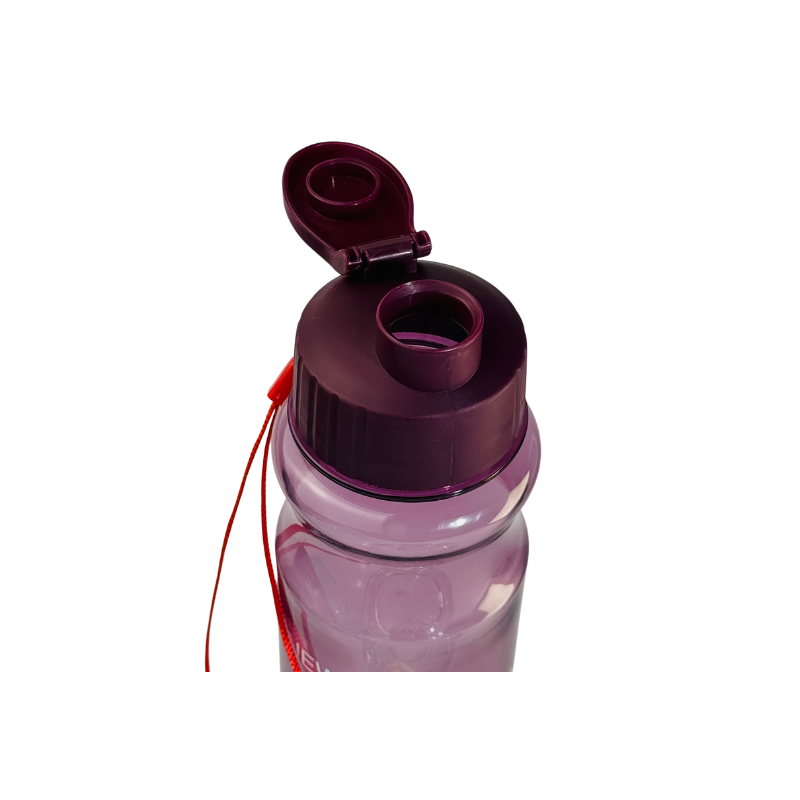 Detaliu capac și orificiu de băut sticlă apă 500 ml Kids Cherry cu sistem anti-scurgere