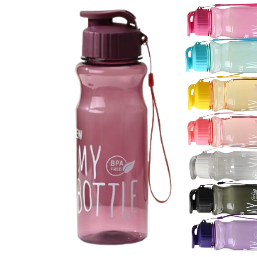 Sticlă de apă 500 ml Kids Cherry transparent, disponibilă în mai multe culori pentru copii