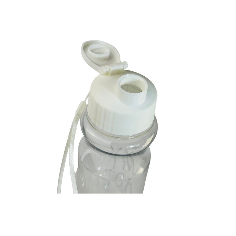 Detaliu capac și orificiu de băut sticlă apă 500 ml Kids Crystal cu sistem anti-scurgere