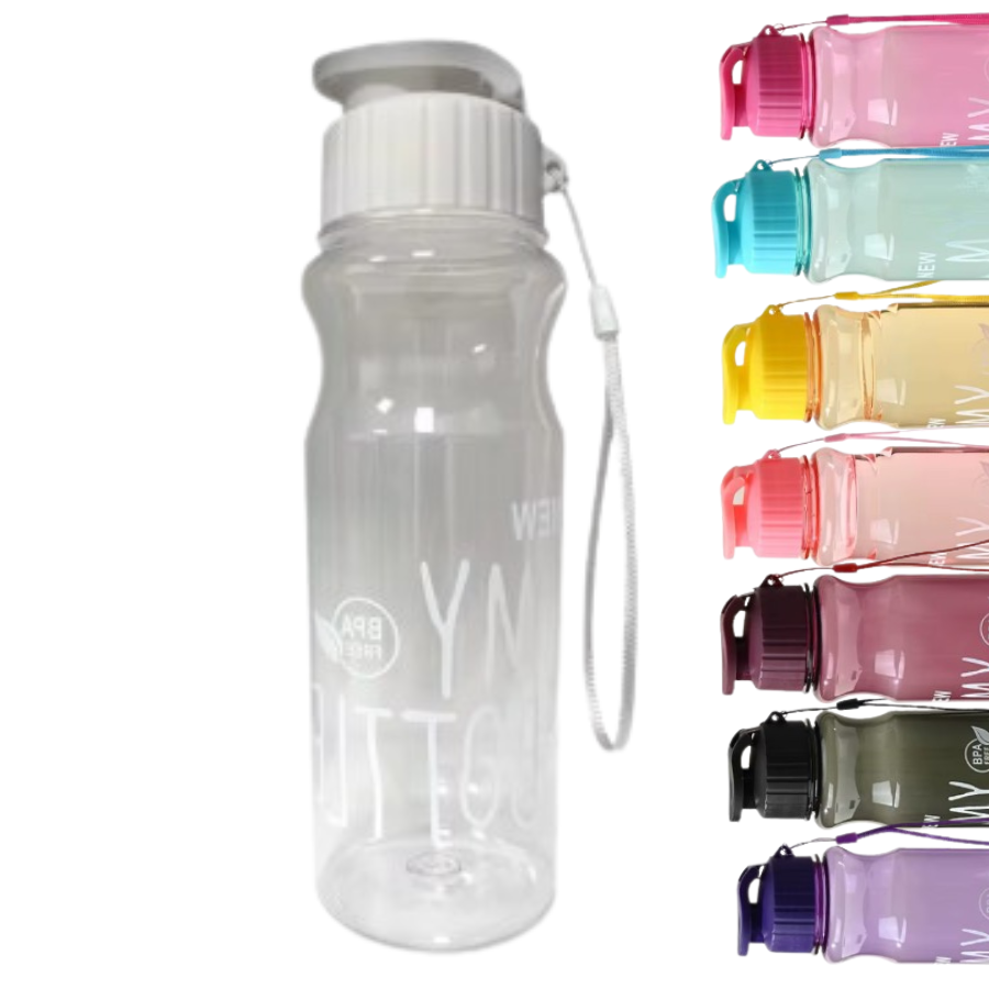 Sticlă de apă 500 ml Kids Crystal transparent, disponibilă în mai multe culori pentru copii
