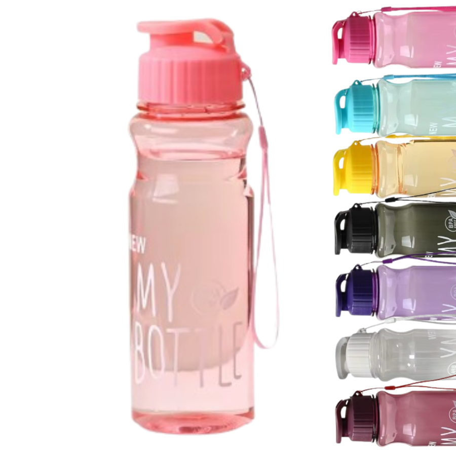 Sticlă de apă 500 ml Kids Strawberry transparent, disponibilă în mai multe culori pentru copii