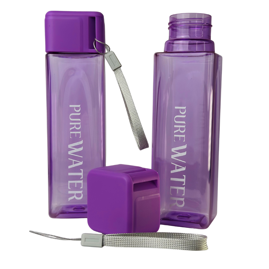 Sticlă de apă 500 ml PURE Aura, design transparent modern, rezistentă și ușor de transportat