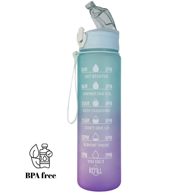 Sticlă de apă 800 ml W8W Energy Wave fără BPA, design modern pentru hidratare zilnică