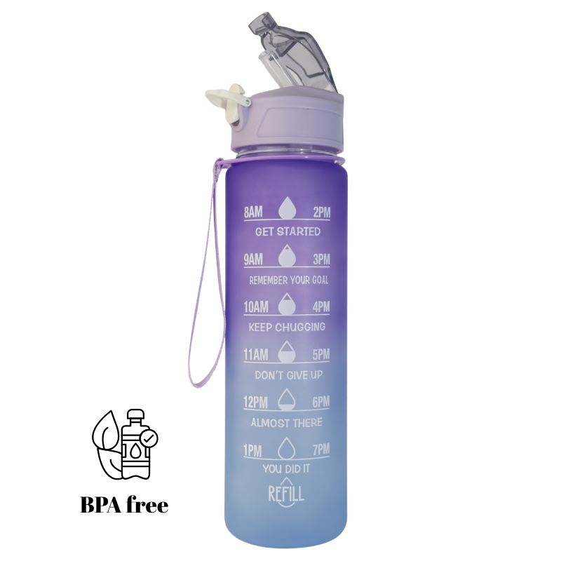 Sticlă de apă 800 ml W8W Lavender fără BPA, design modern pentru hidratare zilnică