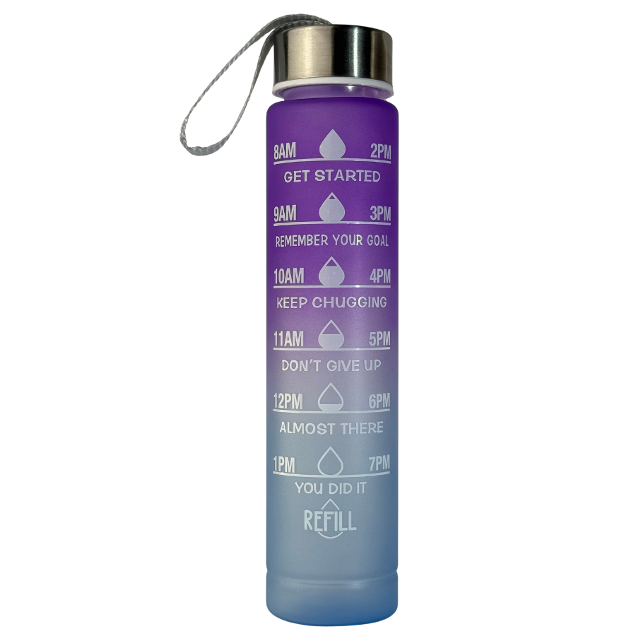 Sticlă de apă MINI 300ml Lavander, design simplu și compact, ușor de transportat