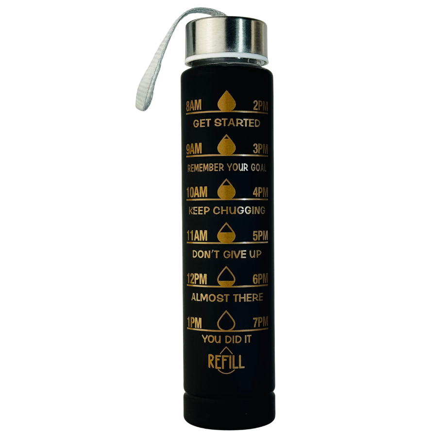 Sticlă de apă MINI 300ml Shadow, design simplu și compact, ușor de transportat