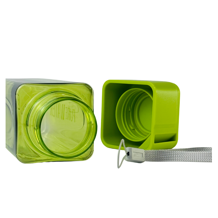 Sticlă de apă PURE Lime 500 ml cu gură largă pentru băut și mâner de transport, ideală pentru utilizare zilnică