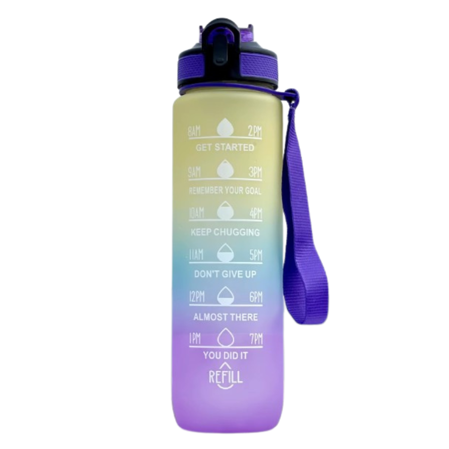 sticla reutilizabila 1l rainbow multicolor summer fara bpa